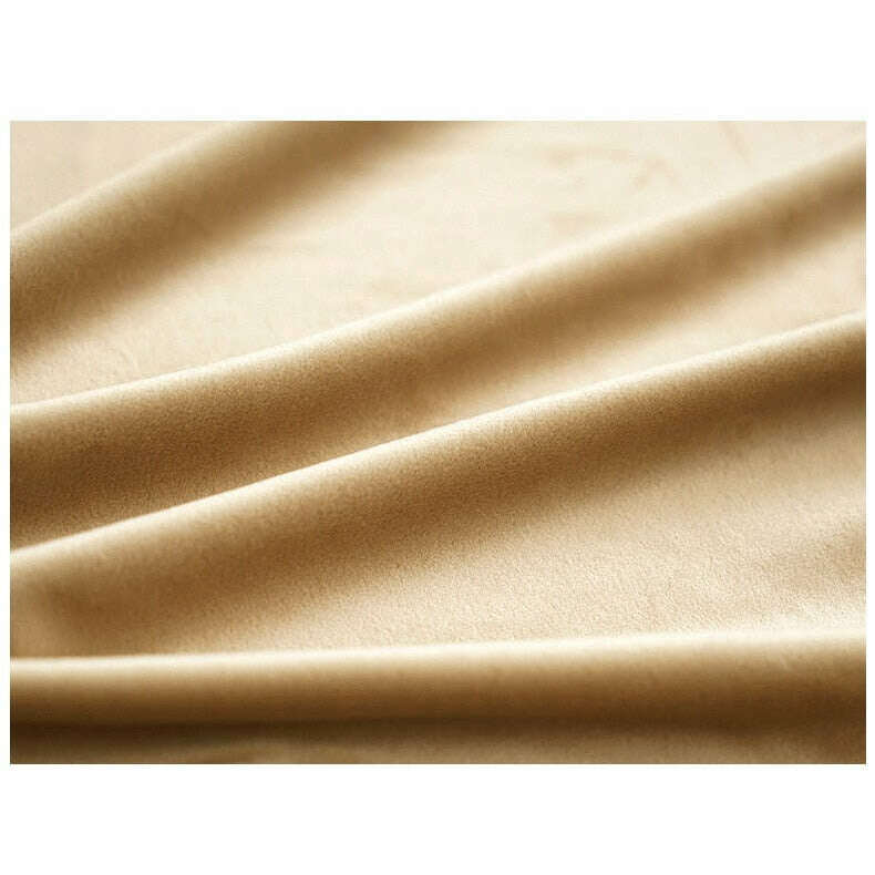 Brittany Velvet Plain Curtains - Ivory / Beige Swatch