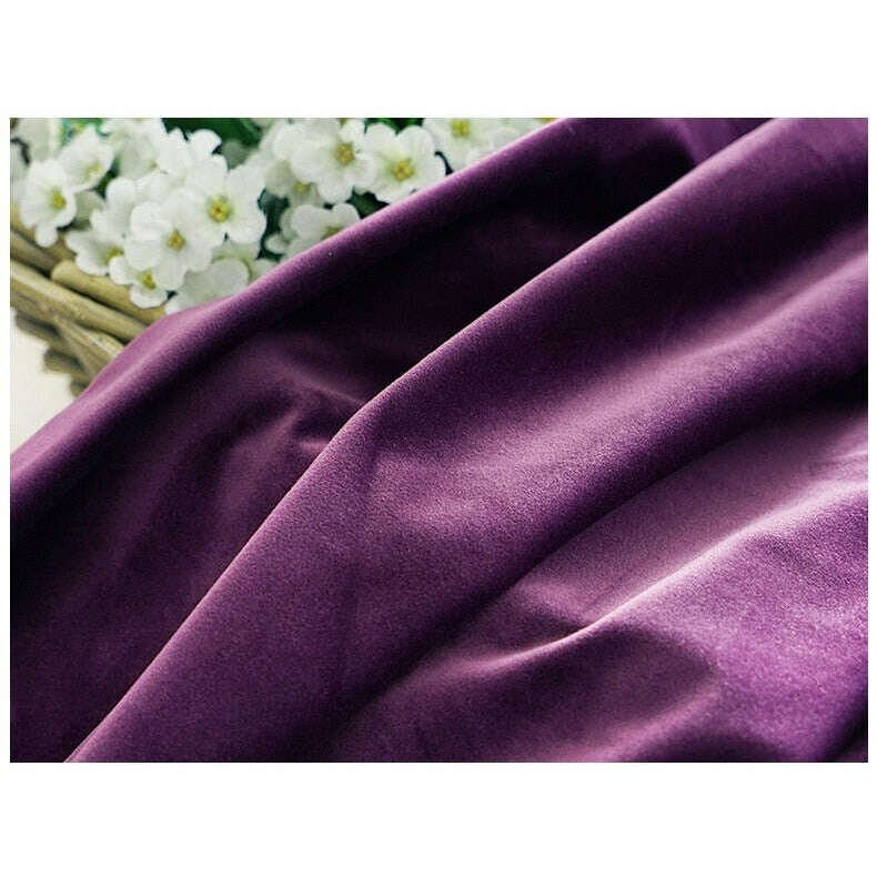 Brittany Velvet Plain Curtains  - Violet,Velvet Curtains,Discover Curtains
