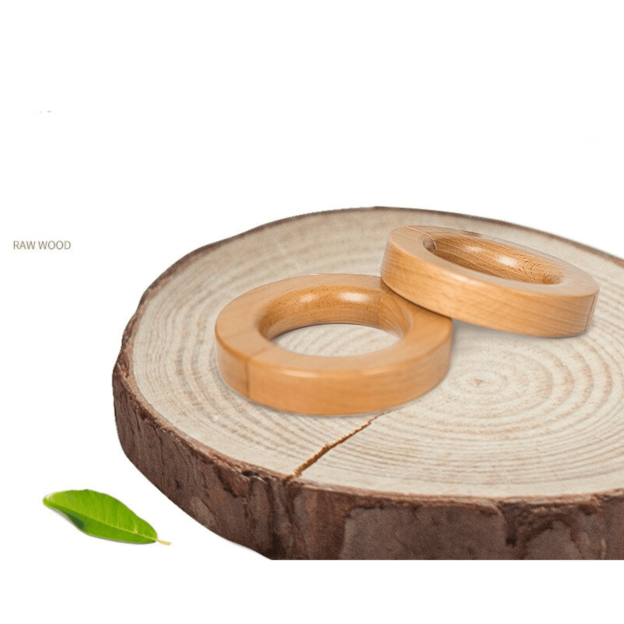 Curtain Magnetic Wood Round Ring Tieback