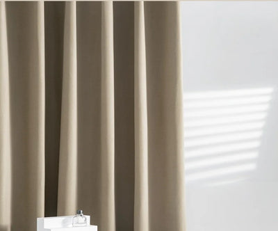 Rémy Luxury Modern Herring Designer Velvet Curtains - Taupe