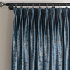 Ethan Modern Luxury Velvet Textured Curtains - Blue