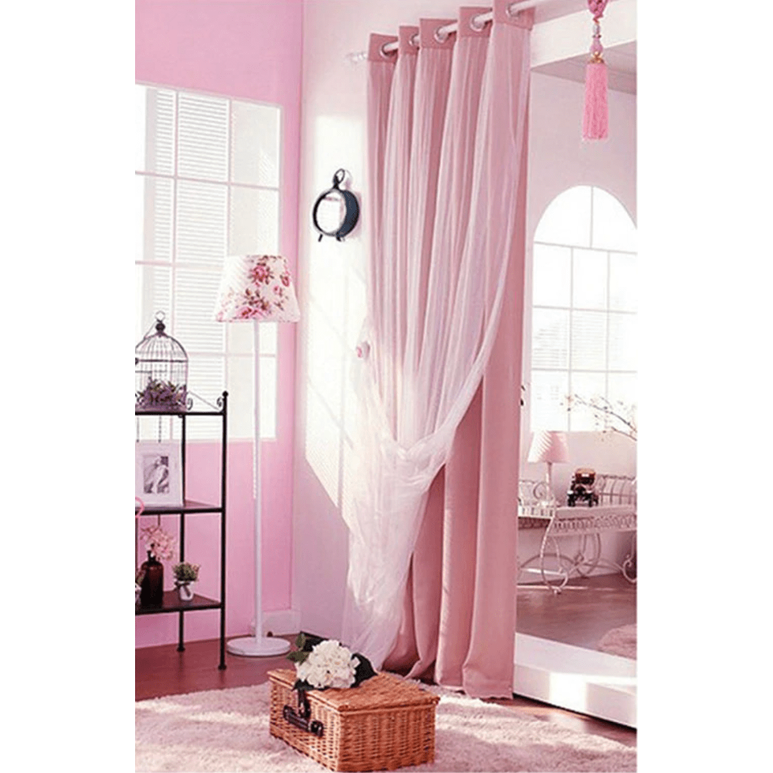 Jason Luxury Veil Curtain - Pink / Beige / Blue / White