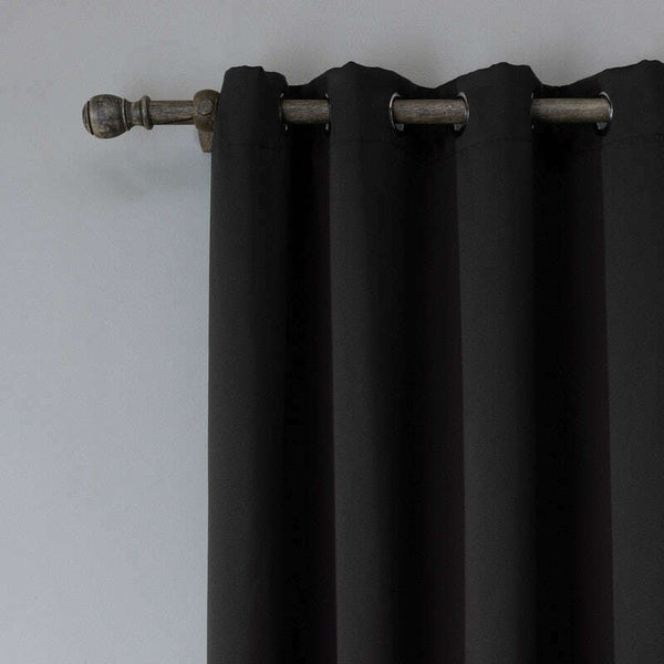 Jason Modern Plain Blackout Curtains - Black,Polyester Curtains,Discover Curtains