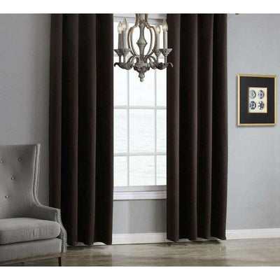 Jason Modern Plain Blackout Curtains - Coffee