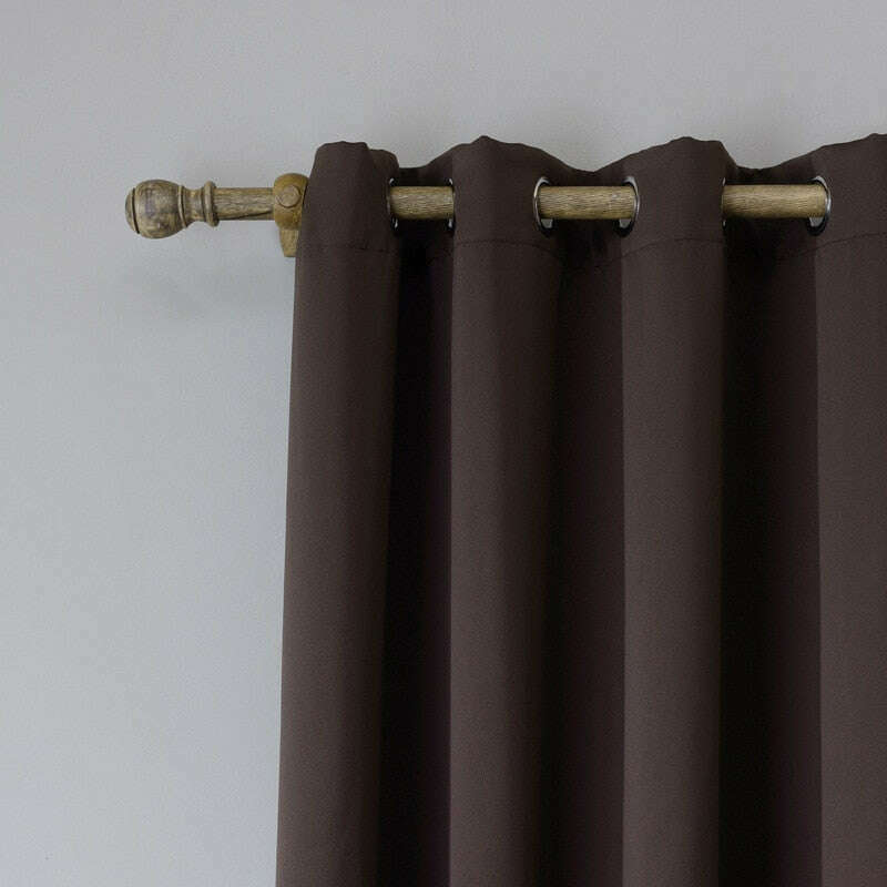 Jason Modern Plain Blackout Curtains - Coffee