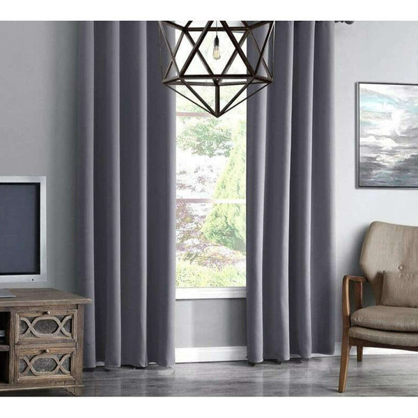 Jason Modern Plain Blackout Curtains - Gray,Polyester Curtains,Discover Curtains