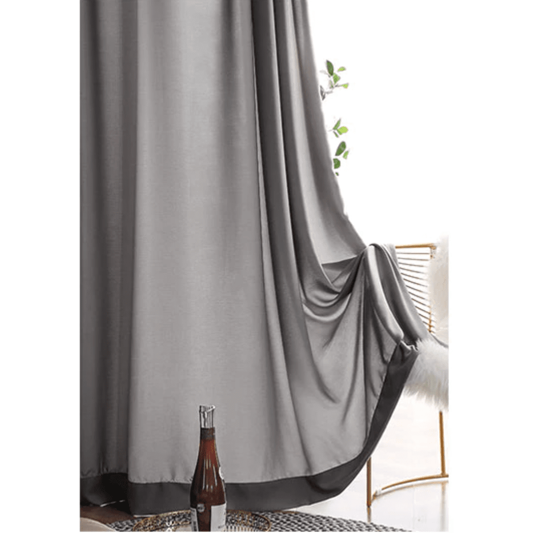 Jason Plain Crushed Sheer Curtain - Dark Gray