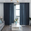 Jason Plain Velvet Sheer Curtain - Navy Blue