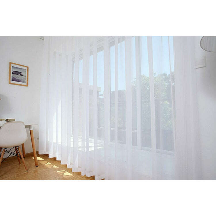 Jason Plain Sheer Curtain - White