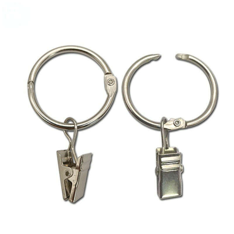 Kara Openable Curtain Rings With Clips Hooks