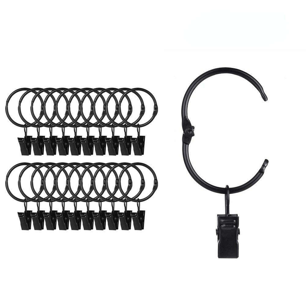 Kara Openable Curtain Rings With Clips Hooks