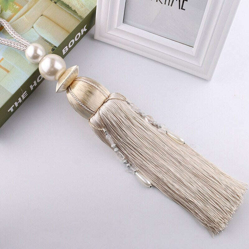 Kara Pearl Tassel Curtain Tieback