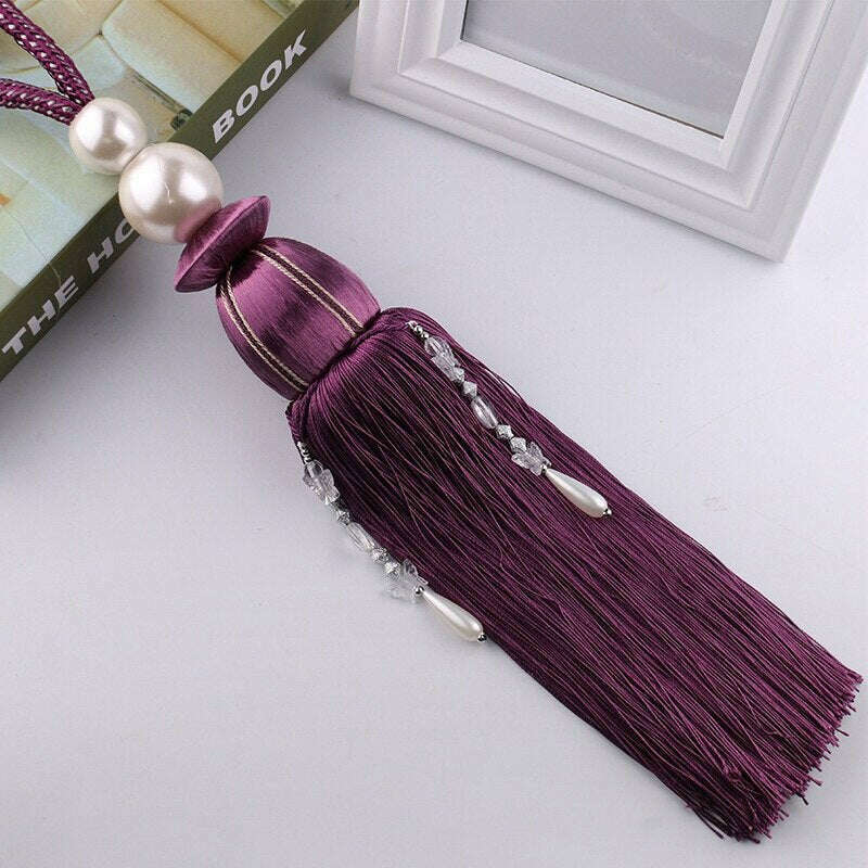 Kara Pearl Tassel Curtain Tieback