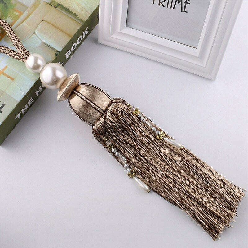 Kara Pearl Tassel Curtain Tieback