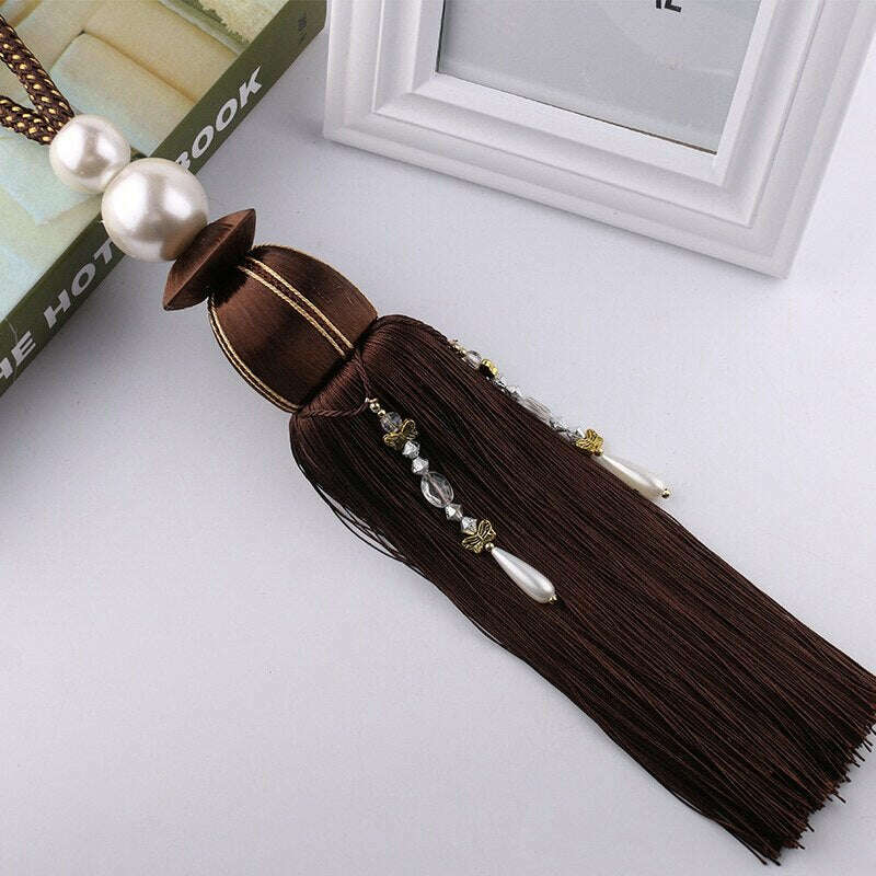 Kara Pearl Tassel Curtain Tieback