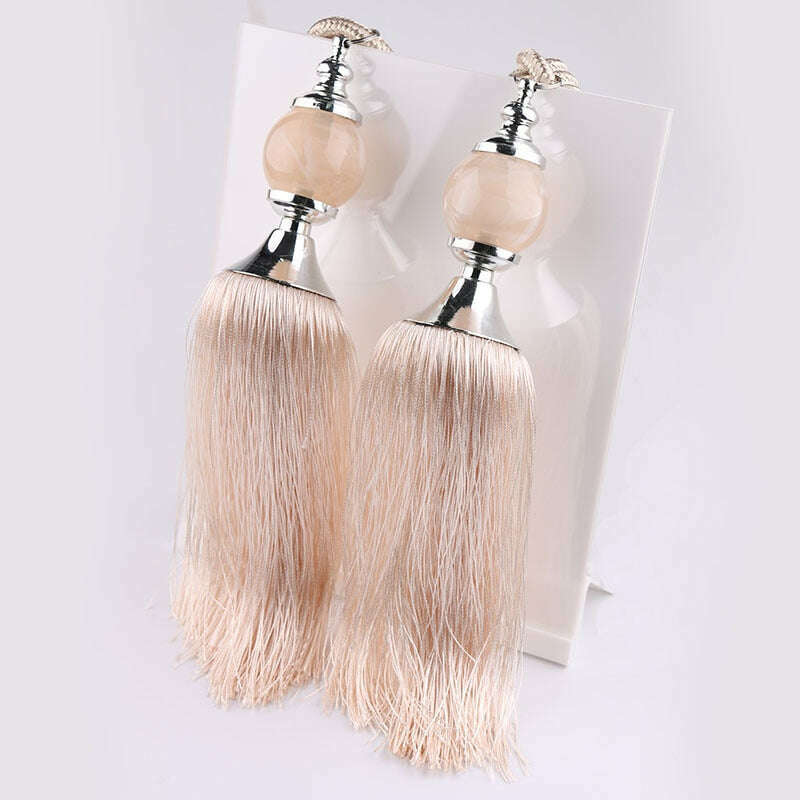 Kara Poly-Jade Ball Tassel Curtain Tieback