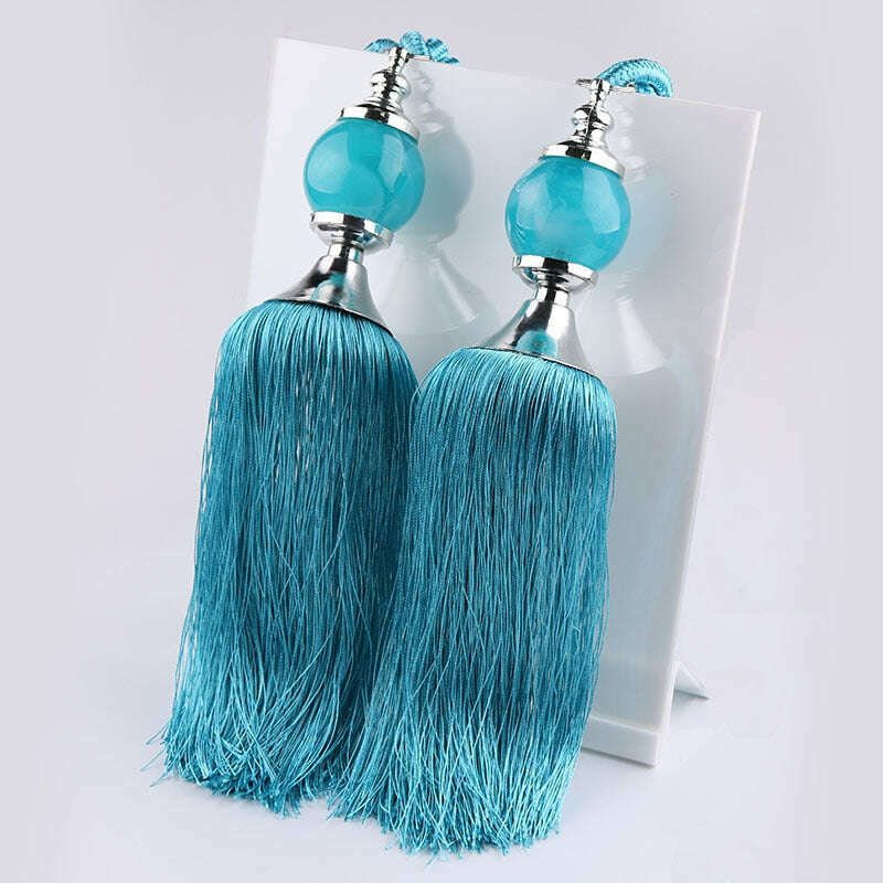 Kara Poly-Jade Ball Tassel Curtain Tieback