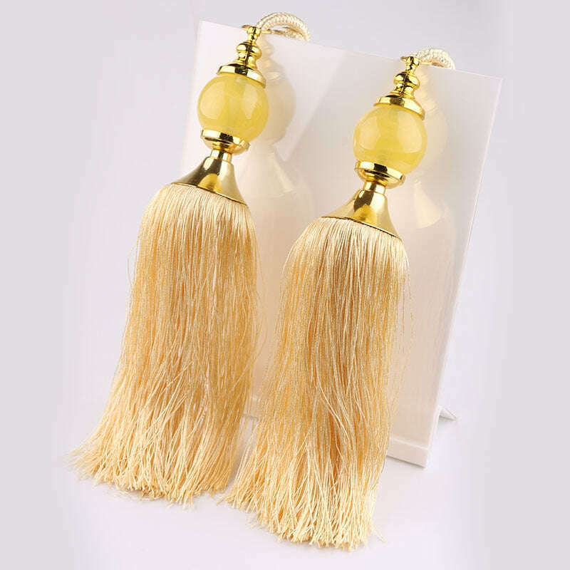 Kara Poly-Jade Ball Tassel Curtain Tieback