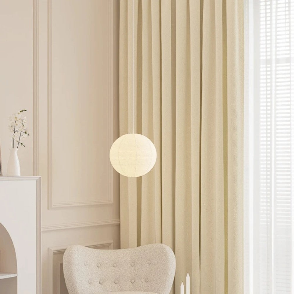 Rémy Luxury Modern Herring Designer Velvet Curtains - Ivory