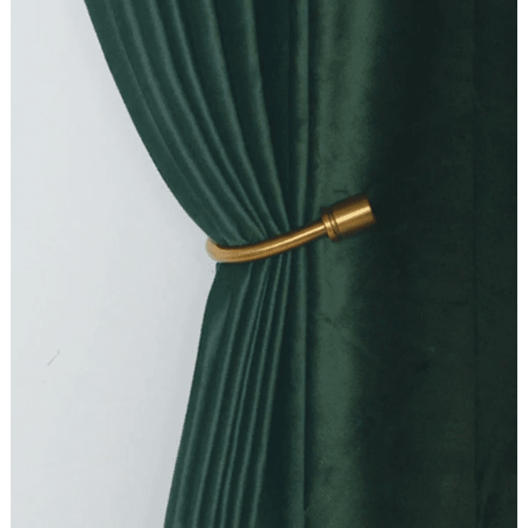 Mila Luxury Dutch Velvet Curtain- Dark Emerald Green