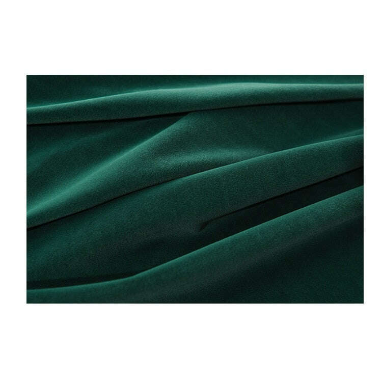 Mila Luxury Plush Plain Velvet Curtains - Dark Emerald Green