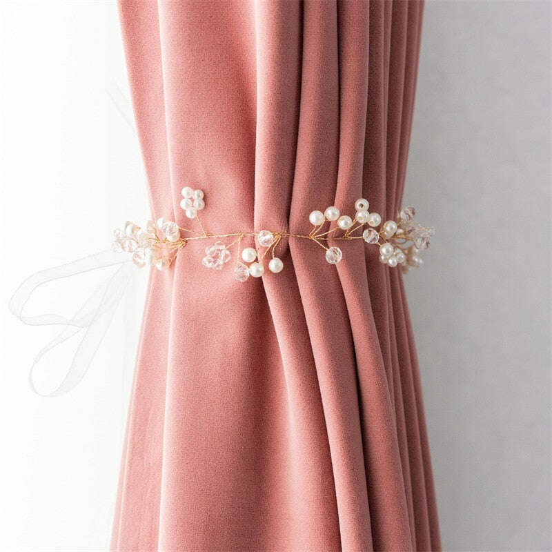 Mila Modern Luxury Plush Plain Velvet Curtains - Pink