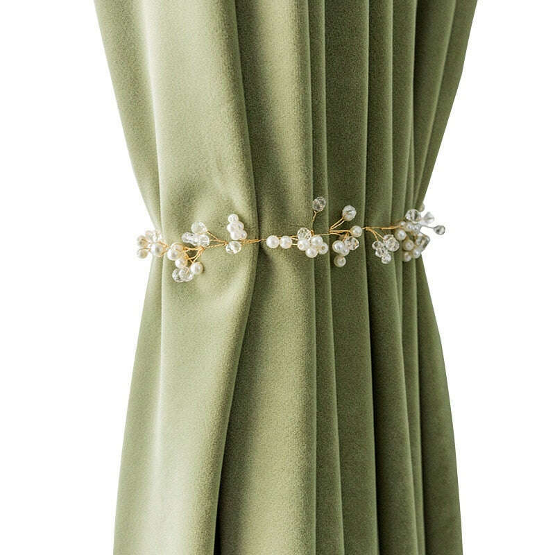 Mila Modern Luxury Plush Velvet Curtains - Light Green