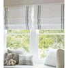 Napa Roman Blinds - White With Gray Green Stripe