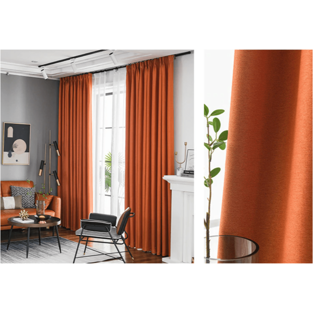 Rémy Blackout DoubleSided Plain Linen Thermal Insulated Curtain Ora Discover Curtains