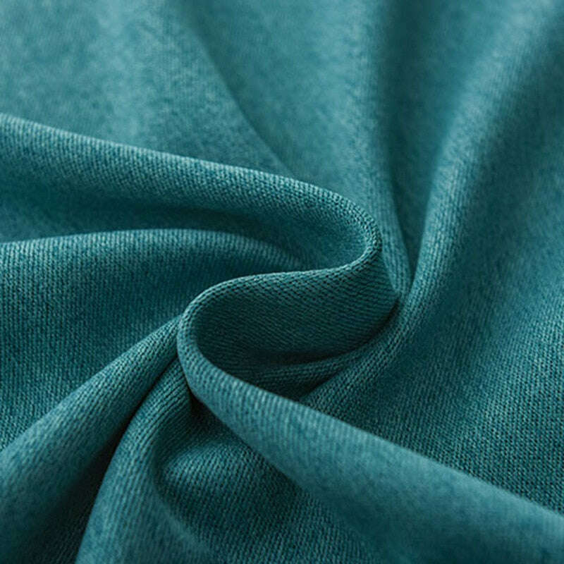 Rémy Blackout Double-Sided Plain Linen Thermal Insulated Curtain - Turquoise