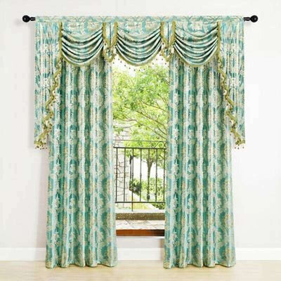 Rémy European Jacquard Flower Valance - Blue