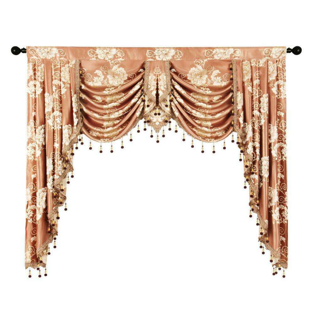 Rémy European Jacquard Flower Valance - Brown