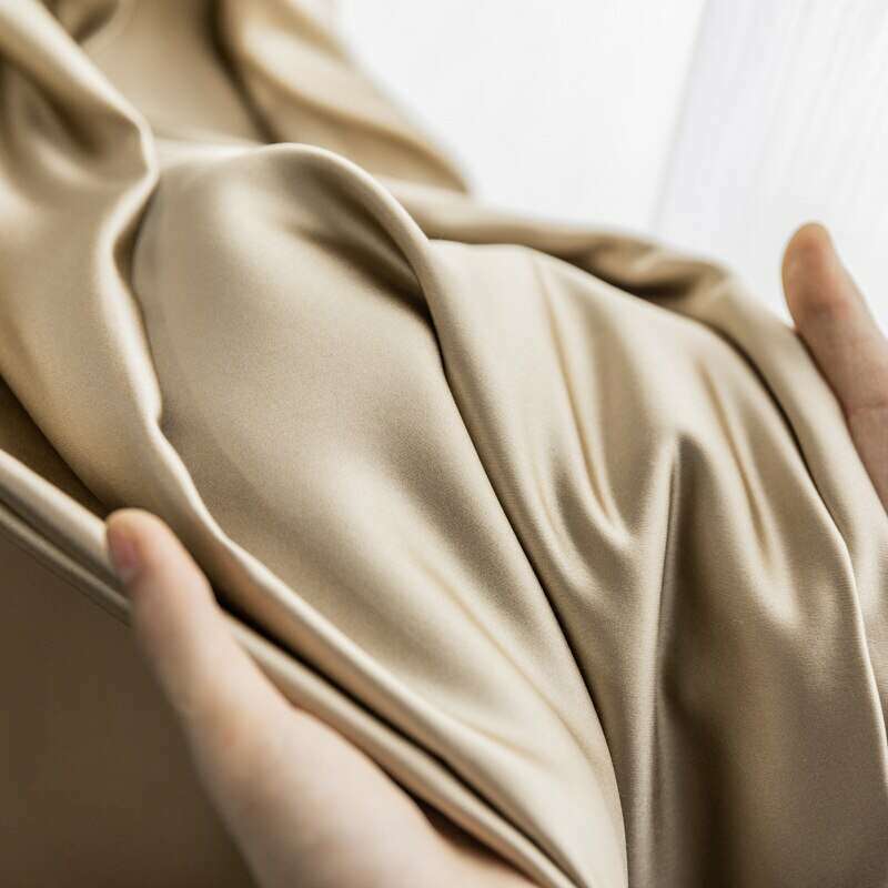 Rémy Gold Satin Plain Blackout Thermal Curtains