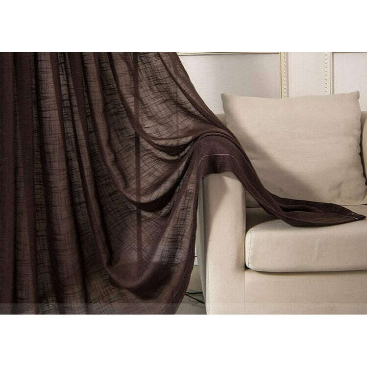 Rémy Linen Semi-Shading Curtain - Brown