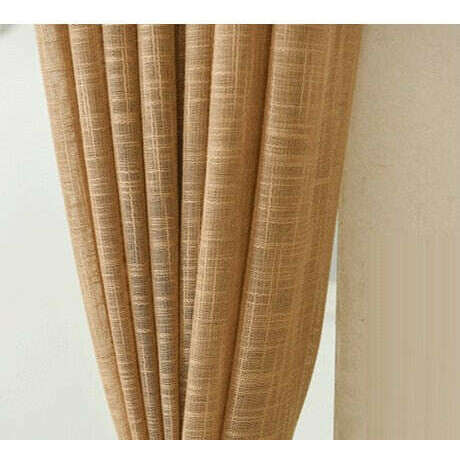 Rémy Linen Semi-Shading Curtain - Light Brown