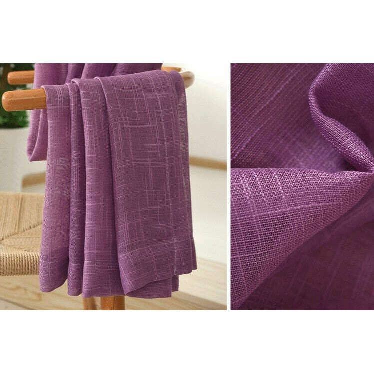 Rémy Linen Semi-Shading Curtain - Mauve