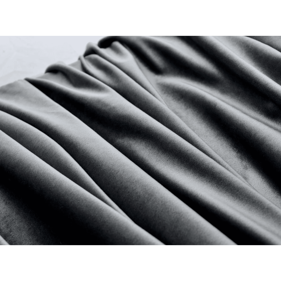 Rémy Luxury European Blackout Tassel Velvet Curtains - Charcoal Gray