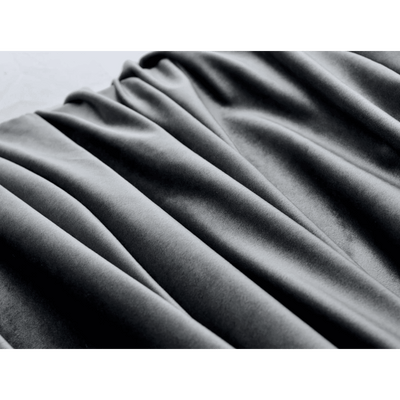 Rémy Luxury European Blackout Tassel Velvet Curtains - Charcoal Gray