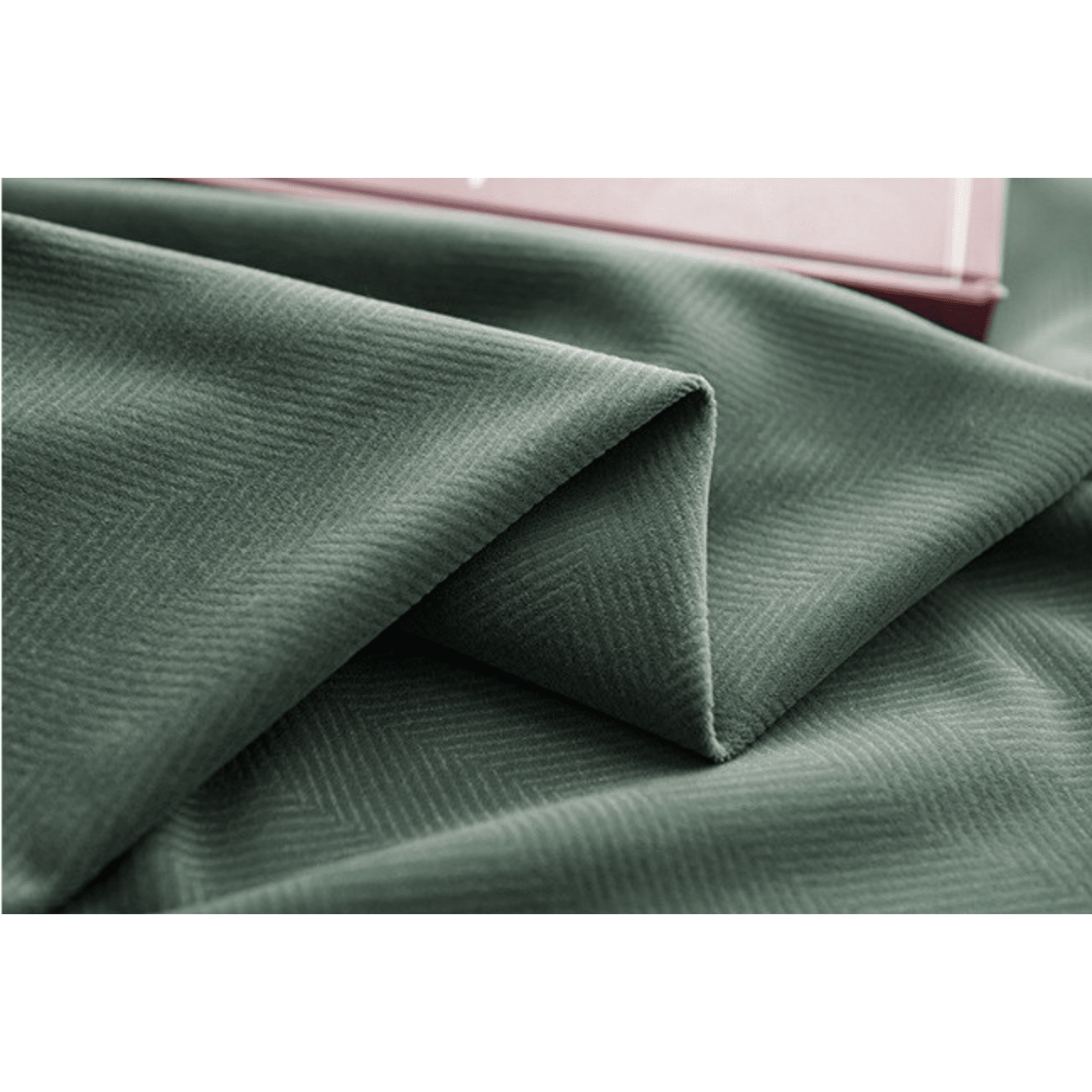 Rémy Luxury Modern Herring Designer Velvet Curtains - Green