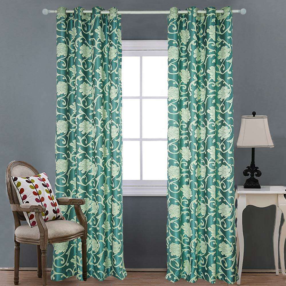 Rémy Royal Luxury Jacquard Curtain- Blue