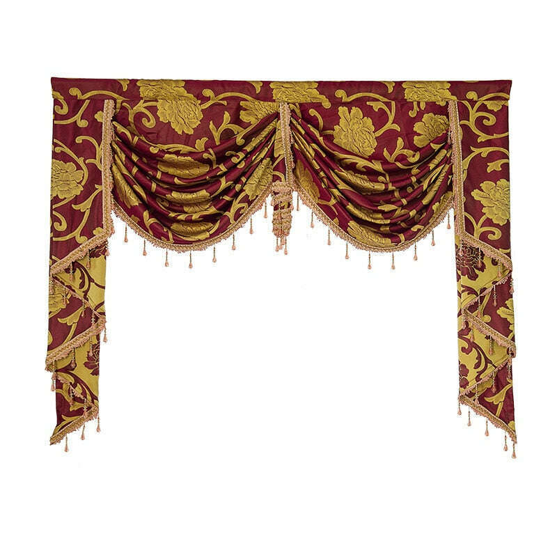 Rémy Royal Luxury Jacquard Valance - Burgandy