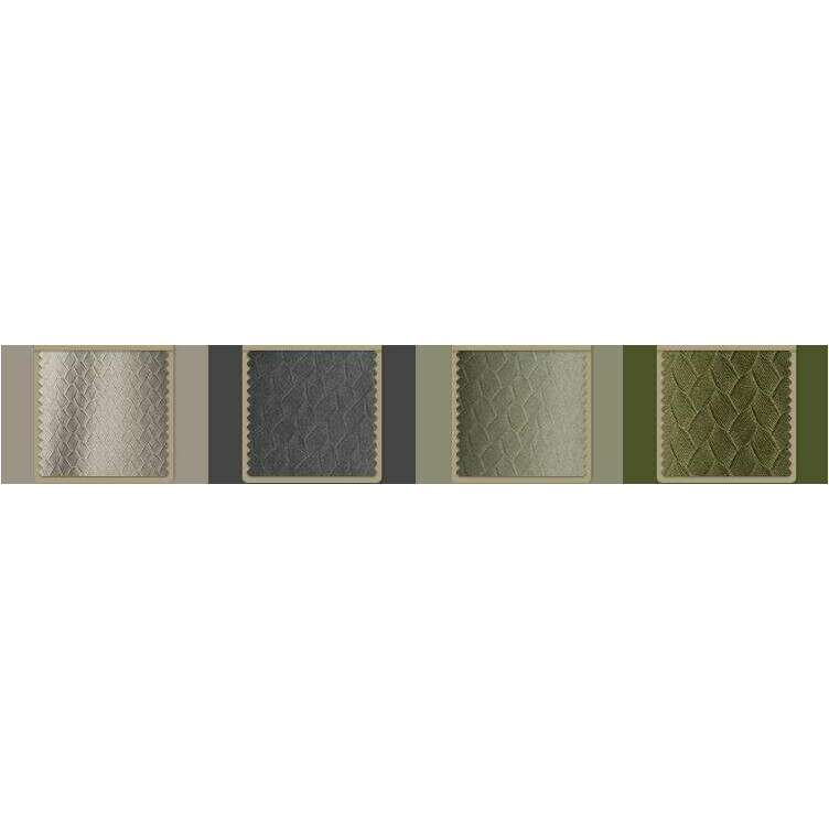Taylor H. Luxury Jacquard Velvet Woven Design Curtains - Beige Gray