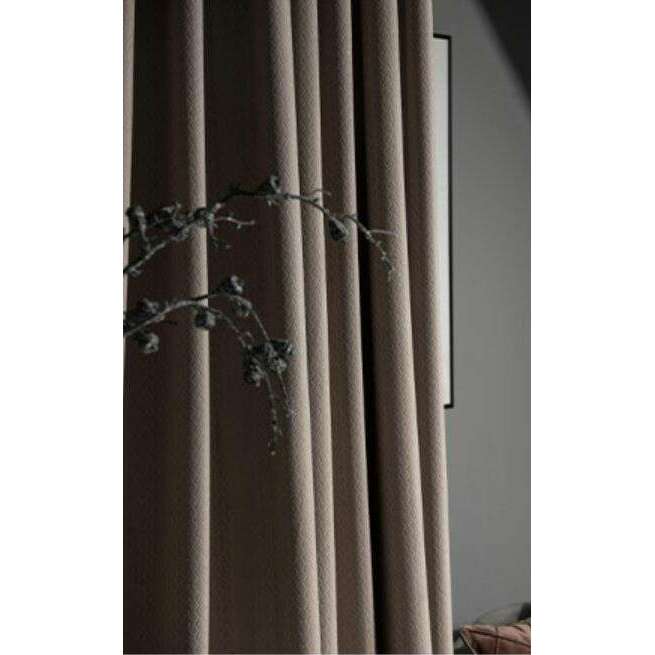 Taylor H. Luxury Jacquard Velvet Woven Design Curtains - Pink