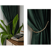 Taylor.H Nordic Dutch Plain Velvet Curtains - Dark Green / Olive