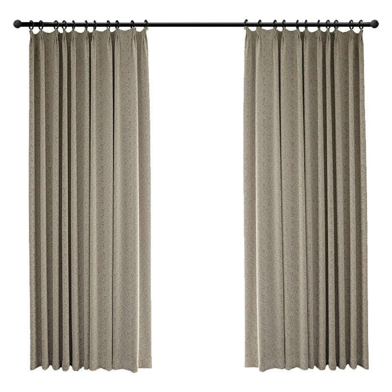 T.B. London Literary Lace Blackout Curtains - Beige