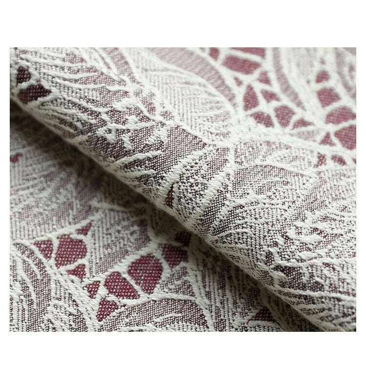 T.B. London Literary Lace Blackout Curtains - White and Wine Red