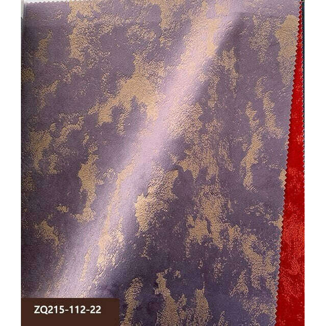 T.B. London Luxury Golden Textured Velvet Curtains- Mauve