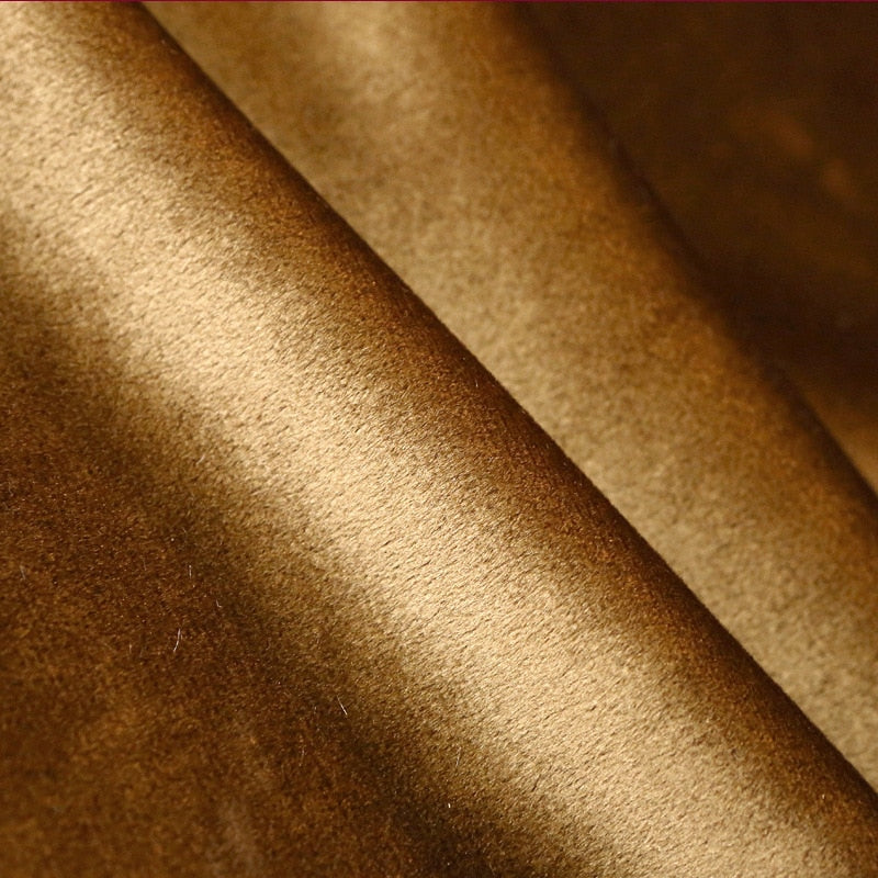 Mila Luxury Italian Velvet Curtain - Golden Brown - Discover-curtains